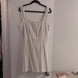 Striped White Dress